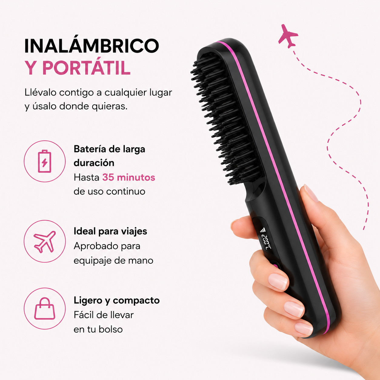 GoLiss™ Cepillo Alisador Inalámbrico